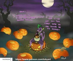 [TobyArt] Halloween Spike: Haunted Pumpkin Patch (My Little Pony: Friendship is Magic)