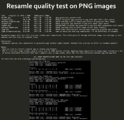 Test gallery. Alpha channel on PNG = bloat and more compressed resamples