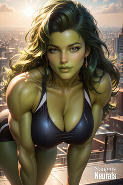 [NaughtyNeurals] She-Hulk: Tropical Summer [AI Generated]