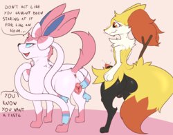 Mischievous Sylveon and Horny Braixen by Unusualmatias