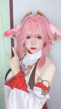 genshin impact Cosplay Yae miko