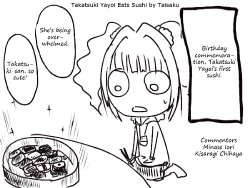 [Taisaku] Takatsuki Yayoi, Eats Sushi [The iDOLM@STER] [English]