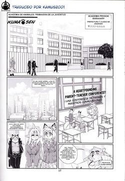 (C89) [TEAM SHUFFLE (Amakuchi)] Animal Gakuen Seishunki Kumasen | Animal Academy Springtime of Youth Kuma-sen (Kemono no Sho Nijuuni) [Spanish] [Kamus2001]