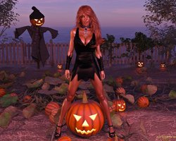 [Cosmics3DAngels] Happy Halloween! Vampire Casey meets the Great Pumpkin(s)!