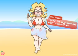 👙🏖 Teach On The Beach! (Comic) 🏖👙(Peachypop34)