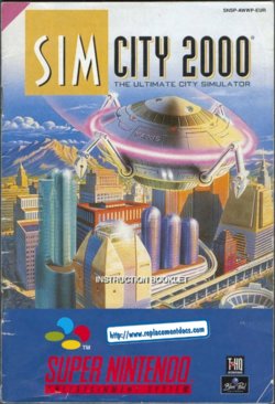 SimCity 2000 (Super NES (Super Famicom)) Game Manual