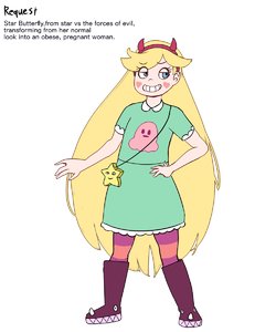 [Pixiv] star butterfly, weight gain pregnancy