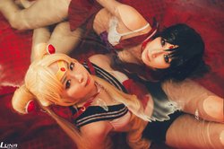 Cosplayer: Akatsuki Tsukasa And Judi Seven - Sailor Moon And Sailor Mars (Sailor Moon)