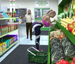 [3DPOSE] Pervert old man in supermarket