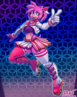 [Snao] Amy Idol Outfit Malfunction (Sonic the Hedgehog)