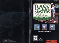 Bass Masters Classic: Pro Edition (1996) - SNES Manual