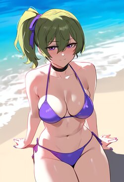 DuroComoLaPiedra - Ubel having fun on the beach (Patreon) (AI Generated)