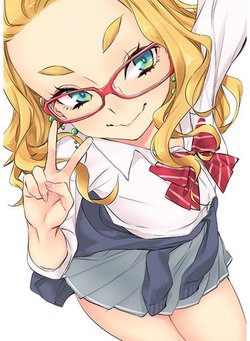 Artist Satetsu Deco Megane pics | Forehead Glasses Girl