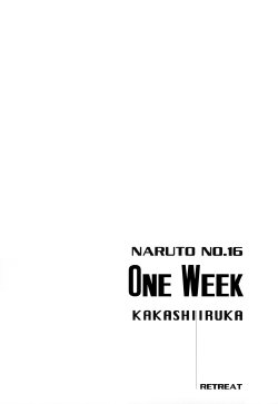 (C63) [Retreat (Honami Majo)] Isshuukan - Seven Days | One Week (Naruto) [English]