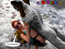 Lara Croft  was raped by Mummy (3D)