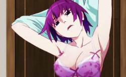 Senjougahara (anime GIF's) [The Sleepover episode]