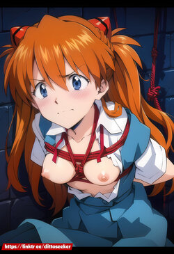 Asuka Langley (Evangelion) Tied [Ai Generated]