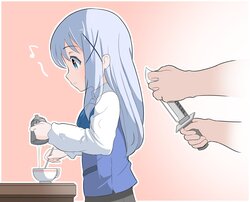 ［湊 なお］チノちゃんの首をざっくり切る