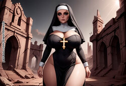 The nun's hell. [AI Generated]