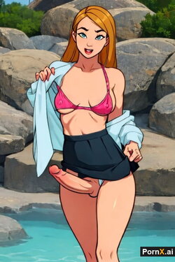 Cartoon White boys bikini pull (Textless) [AI Generated]