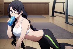 AIlya - Hanekawa Tsubasa gym (Monogatari) (AI Generated) (Patreon)