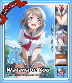 [AI Generated] Watanabe You  (Upskirt Panties Yoyuer + School Lesson)