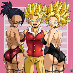 [Fran Fuentes] Cabba x Caulifla x Kale Dominant BDSM (Dragon Ball Super)