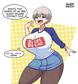 [ShapeSquish] Uzaki-Chan Breast Expansion sequence (Uzaki-chan wa Asobitai!)