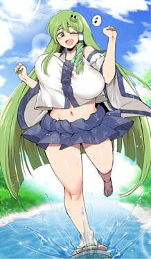 [Hasunoue Baitsu] Sanae-san to Slime Shokushu (Touhou Project)