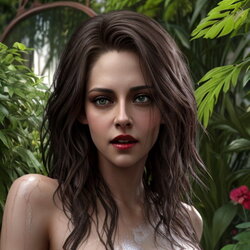 AI Kristen Stewart at Garden and Desert (Textless) [AI Generated]