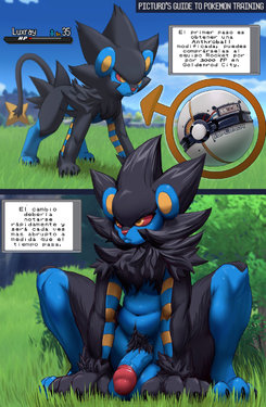 [Picturd] Luxray's Anthroball Training [Spanish]