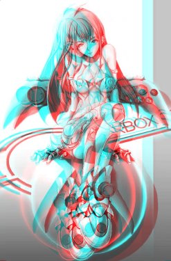 Anaglyph 3D Girls 1.