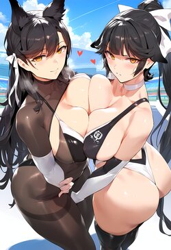 [LungArt] Atago & Takao BBC Worship (Patreon) [AI GENERATED]