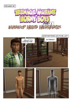 (ENG) Teenage Mutant Horny Boys - Invisiboy meets mindmaster (gay sims stories)