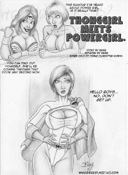 [Biker Bloke] Thong girl meets Power Girl