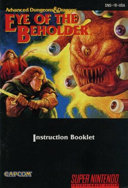 Advanced Dungeons And Dragons: Eye Of The Beholder (1994) - SNES Manual