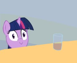 Twilight Sparkle With A Glass Of Chocolate Milk