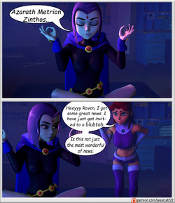Raven and Starfire and The alien gloryhole (Teen Titans) [Ongoing]