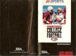 Bill Walsh College Football (1994) - SNES Manual