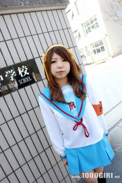 [1000GIRI] Suzumiya Haruhi no Yuuutsu cosplay Fuck - Sayumi