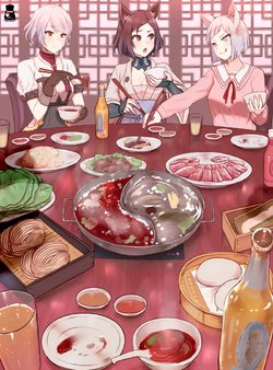 [Mr.takealook] Hot pot party (Girls' Frontline, Strike Witches, Upotte!!)