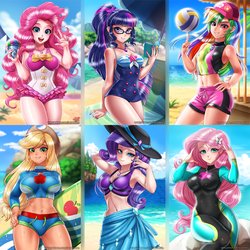 [Racoonkun] EQG Swimsuits