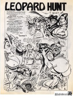 "Leopard Hunt" - Domination Big Bust comic-story (1970-th)