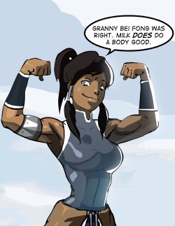 Korra showing off her stuff