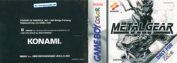 Metal Gear Solid / Metal Gear: Ghost Babel (Game Boy Color) Game Manual