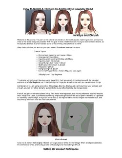 How To Model And Texture A 3D Anime Style Low Poly Head in Maya And Zbrush:A Beginner Level Tutorial