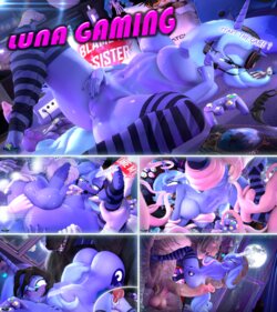 [Hooves-art] Luna Gaming (My Little Pony)