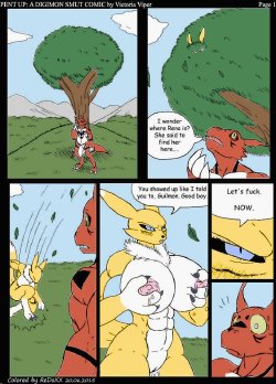 [Victoria Viper] [Mykiio] Pent Up A Digimon Smut Comic [Colorized] by ReDoXX]