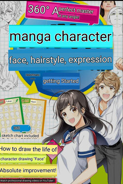 [Google Translated - English] 360° Any Angle, Perfect Mastery! Introduction to Manga Character Faces, Hairstyles, and Expressions