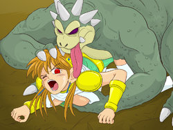 Interspecies sexual behaviour of leona (Dragon Quest Dai no Daibouken)